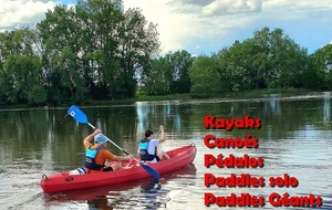 Point location Canoés Kayaks Paddles Ouvert 7j/7 (13h30 à 18h30)